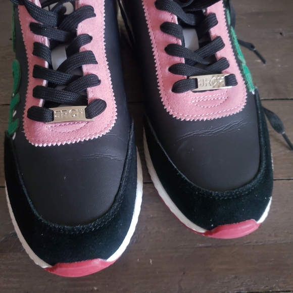 John Richmond Lace Up Leather Logo Tennis Shoe size 39 / US 8 NEW - Picture 5 of 9